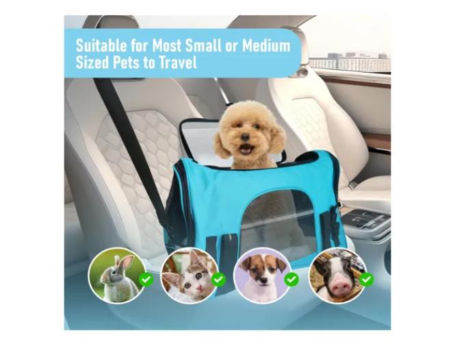 Bolso Transportador Mascota Para Perro Gato Respirable