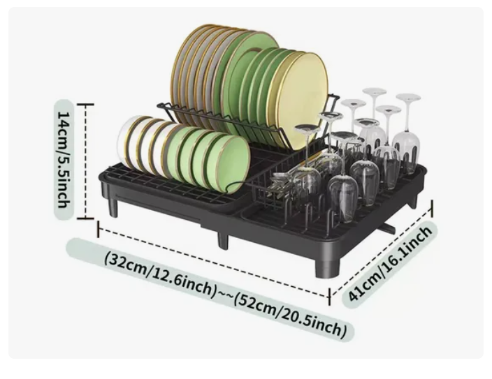 Secador Escurridor De Loza Platos Inoxidable Expandible