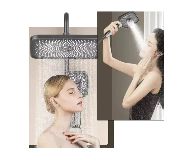 Ducha Columna Visor Digital 4 Funciones Inox Y Bidet