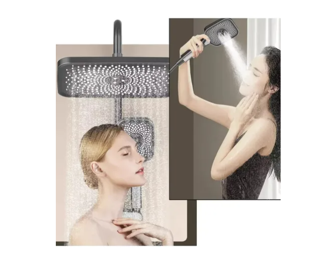 Ducha Columna Visor Digital 4 Funciones Inox Y Bidet