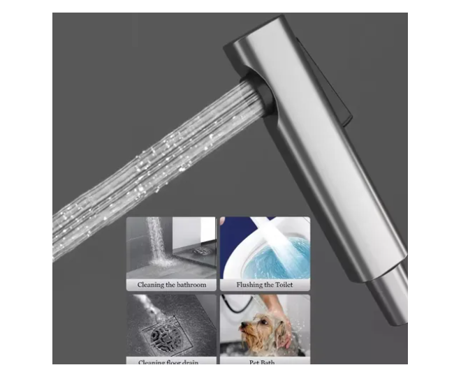Ducha Columna Visor Digital 4 Funciones Inox Y Bidet