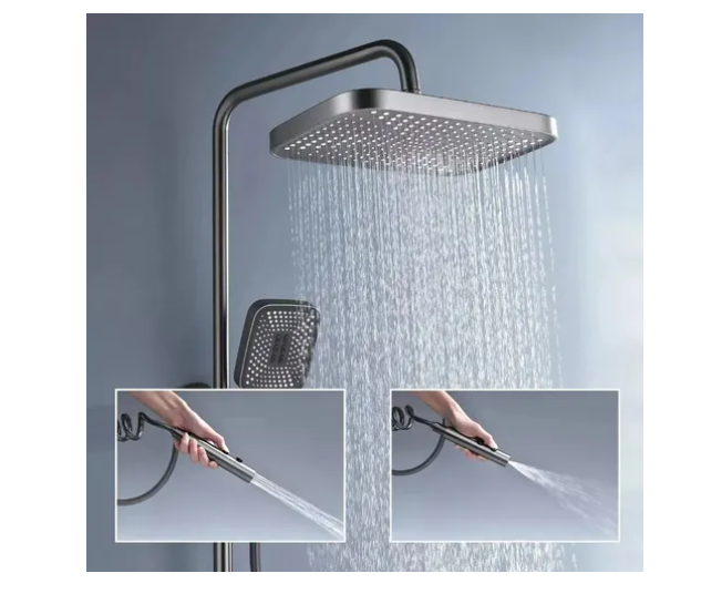 Ducha Columna Visor Digital 4 Funciones Inox Y Bidet