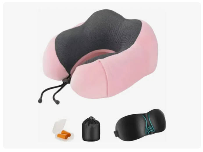 Cómodo Almohada De Viaje Espuma De Memoria Cojín Para Cuello