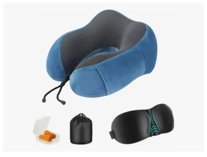 Cómodo Almohada De Viaje Espuma De Memoria Cojín Para Cuello