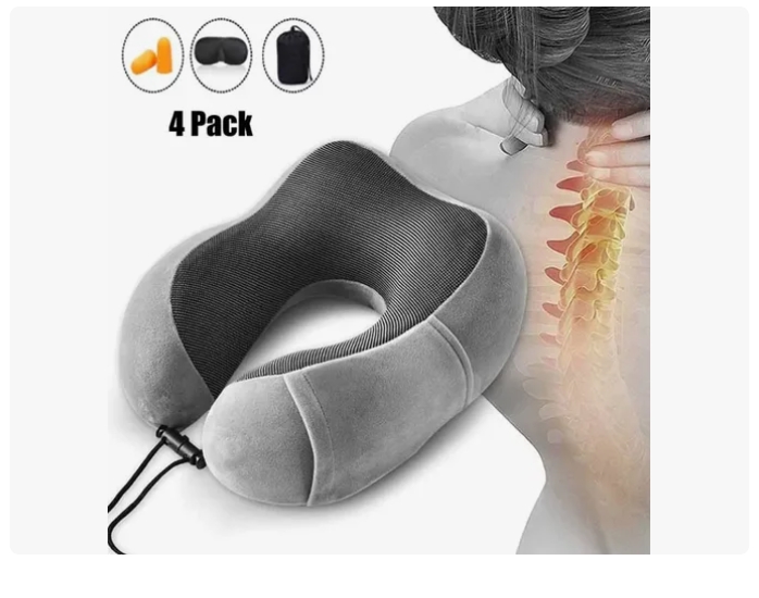 Cómodo Almohada De Viaje Espuma De Memoria Cojín Para Cuello