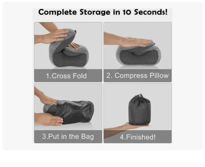 Cómodo Almohada De Viaje Espuma De Memoria Cojín Para Cuello