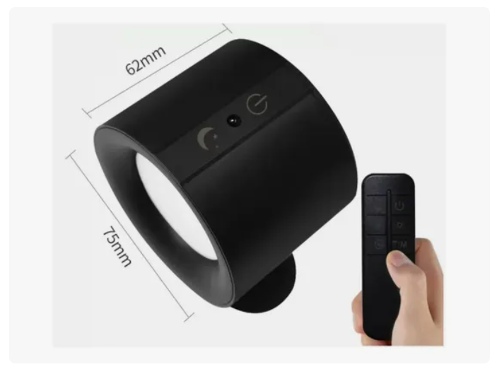 Aplique De Pared Recargable Con Doble Foco Y Control