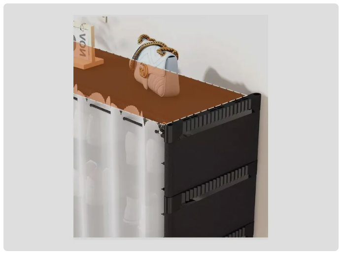 Zapatera Organizador De Zapatos 8 Niveles - Con Cortina