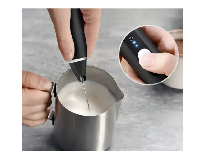 Mini Batidor Eléctrico De Café Y Espuma Leche Recargable