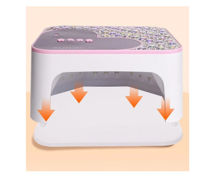 Lámpara Uv Led 288w Profesional Con Base Removible Para Mano