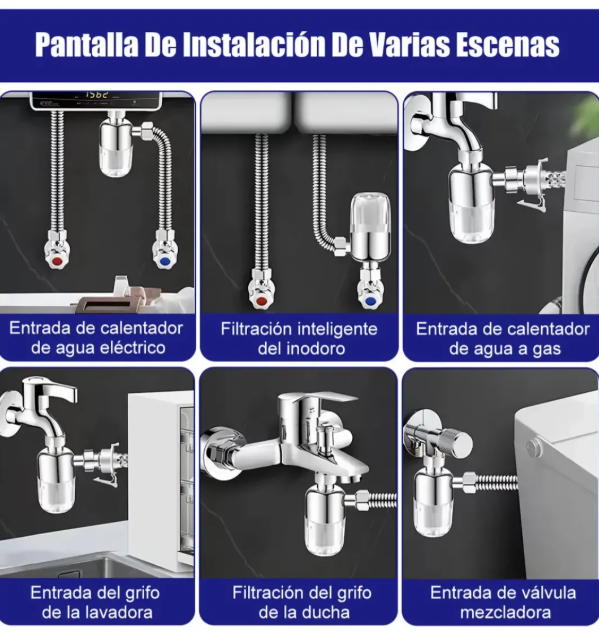 Filtro De Agua 1/2 Pulgada Acero Inoxidable