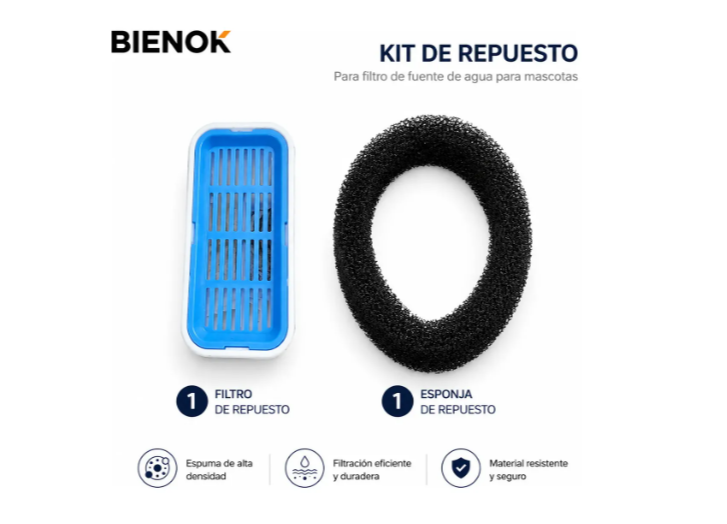 Pack 6 Filtros De Repuesto Para Fuente De Agua Mascotas