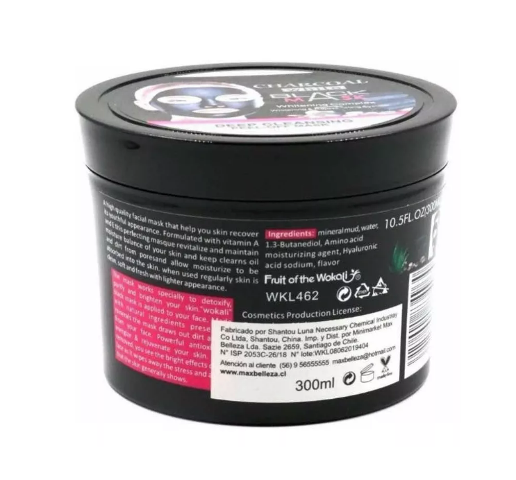Mascarilla Facial Para Puntos Negros Wokali 300 Ml