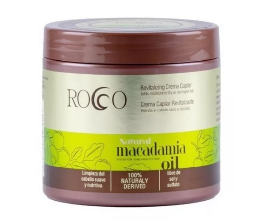 Crema Capilar Cabello Natural Macadamia Oil Rocco