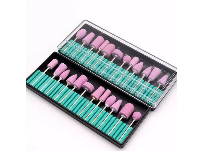 Set De Fresas Brocas Para Torno Electrico Manicure 12 Pcs