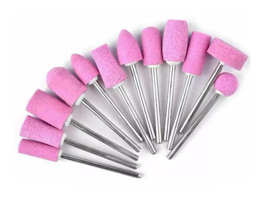 Set De Fresas Brocas Para Torno Electrico Manicure 12 Pcs
