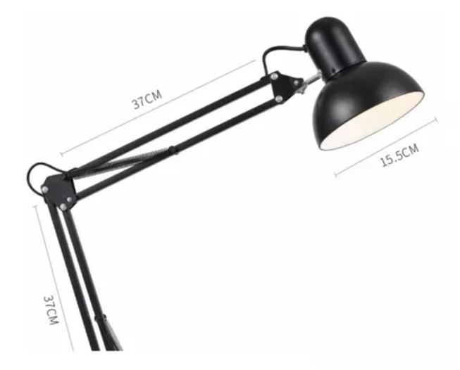 Lámpara Escritorio Oficina Con Abrazadera Brazo Flexible