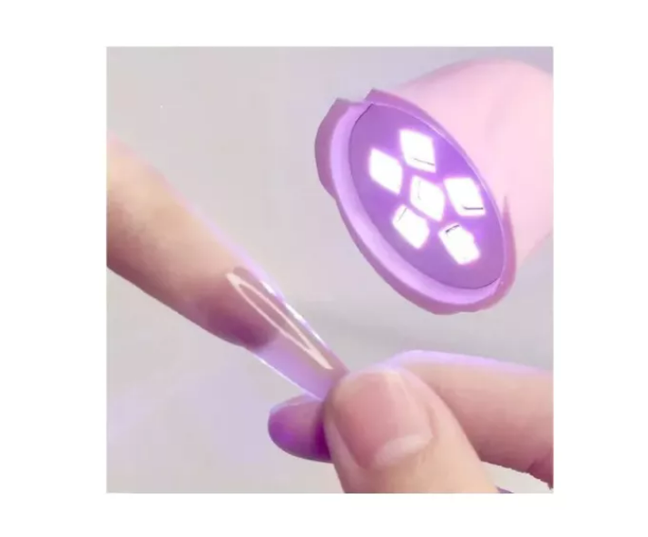 Lampara De Uñas Uv/led Inalámbrica Para Tips Soft Gel 18w