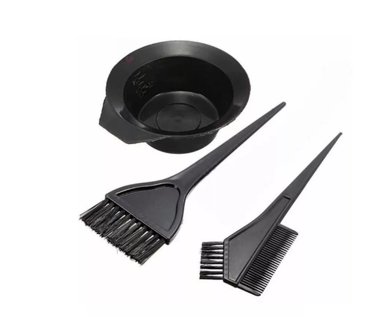 Pocillo + Cepillos Peluquería Para Tintura Teñido Pelo