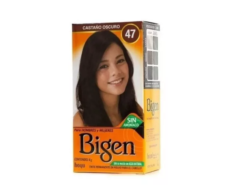 Tinte En Polvo Para Cabellos Y Cejas Bigen 6g