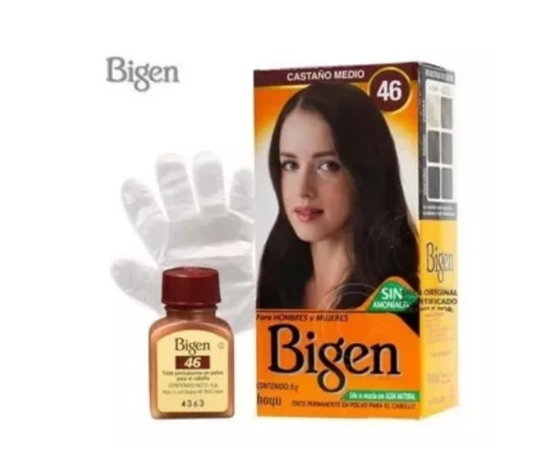 Tinte En Polvo Para Cabellos Y Cejas Bigen 6g