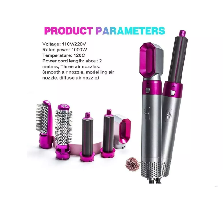 Cepillos Alisadores Eléctricos Peine Secador Pelo 5 En 1