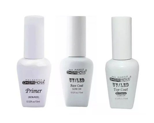 Top Coat / Base Coat / Primer Cherimoya 15ml ( 3 Selecciones )