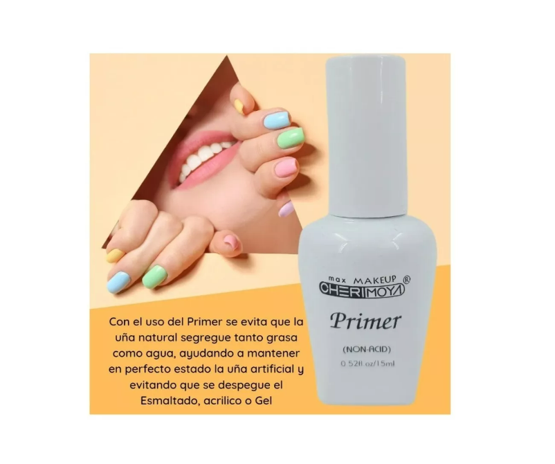 Top Coat / Base Coat / Primer Cherimoya 15ml ( 3 Selecciones )