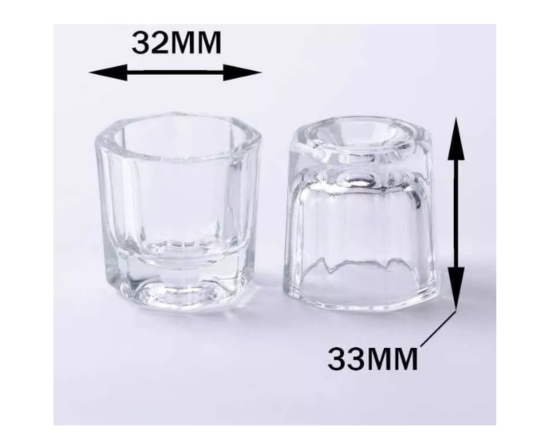 Vaso Dappen Vidrio Para Acrílicos Manicure