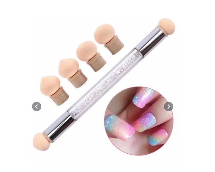 Pincel De Esponja Doble Para Diseño Manicure