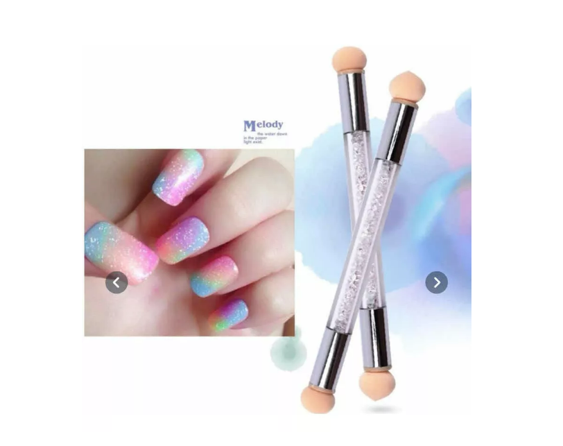 Pincel De Esponja Doble Para Diseño Manicure
