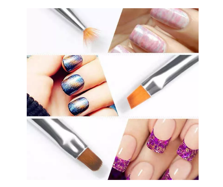 Set 7 Pinceles De Pintura Profesional De Diseño De Uñas/gel