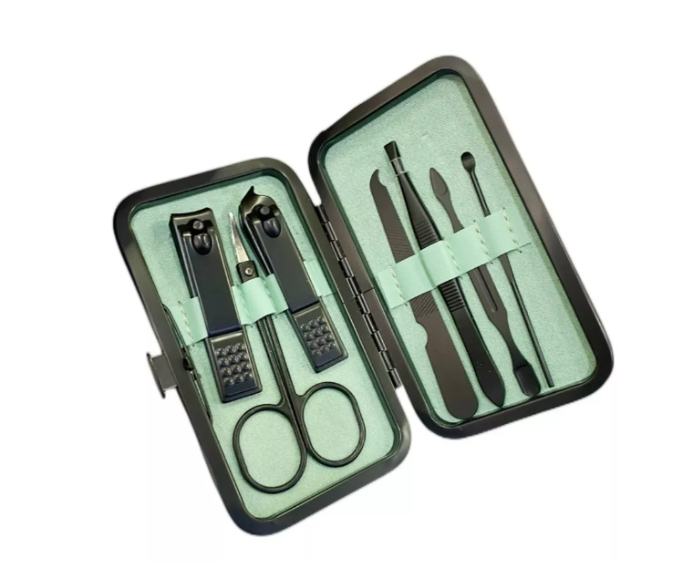 Set Manicure 7 Piezas Herramientas Corta Uñas Profesional