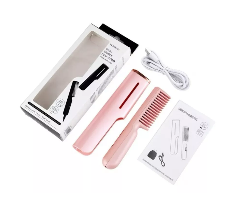 Peine Pelo Cabello Liso Profesional Usb Portátil