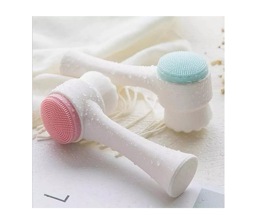 Cepillo Manual De Limpieza Facial De Doble Cara Exfoliador