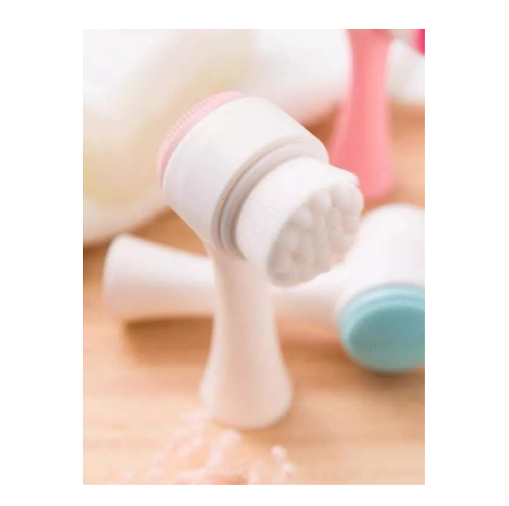 Cepillo Manual De Limpieza Facial De Doble Cara Exfoliador