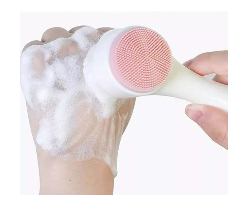 Cepillo Manual De Limpieza Facial De Doble Cara Exfoliador