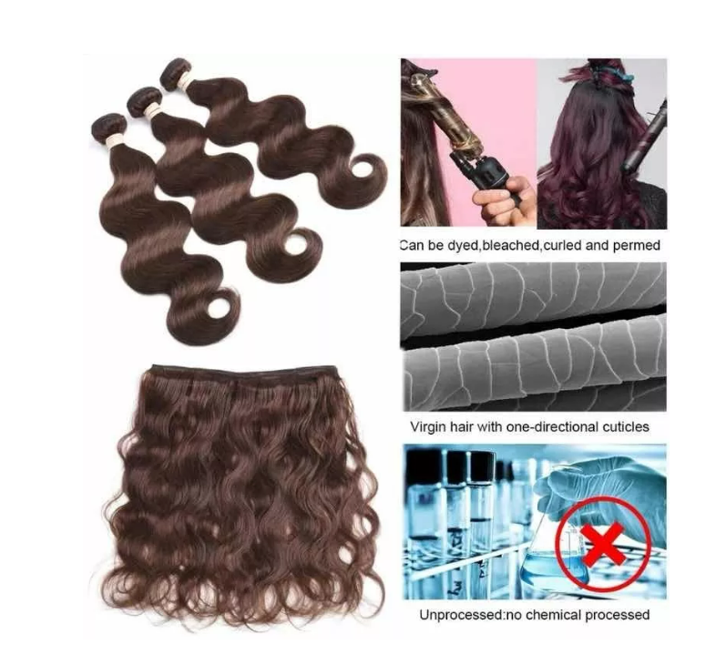 Onda Profunda 18 Castaño oscuro Pulgadas Cabello Humano Natural