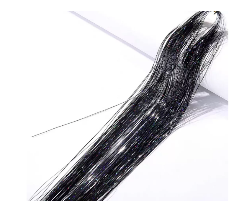Tinsel Hair Extensiones Oropel Holográfico Cabello Brillante