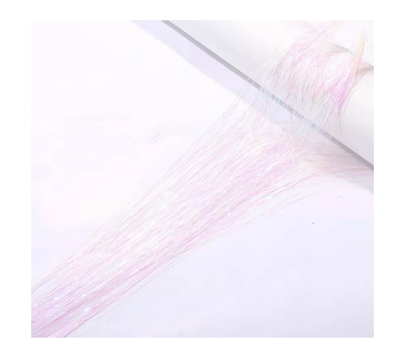 Tinsel Hair Extensiones Oropel Holográfico Cabello Brillante