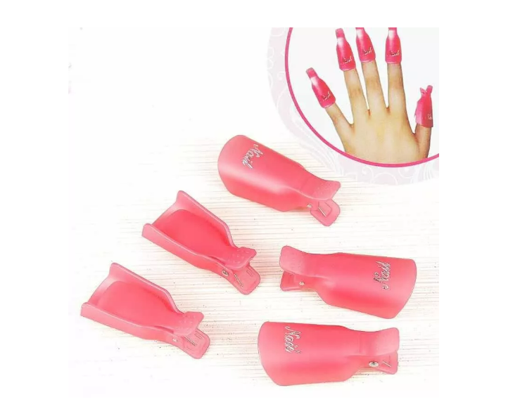 10 Pinzas Para Quita Esmalte Permanente O Uñas Gel