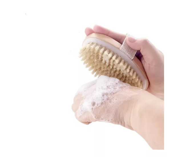 Cepillo De Ducha De Madera Con Cerdas Suaves