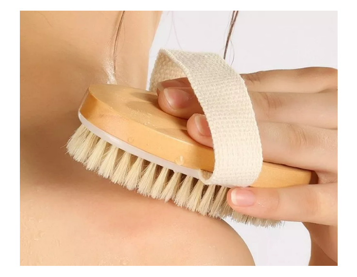 Cepillo De Ducha De Madera Con Cerdas Suaves
