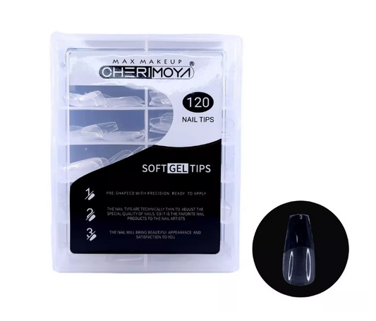 Tips Uñas Soft Gel Cherimoya ( 120 Unid )