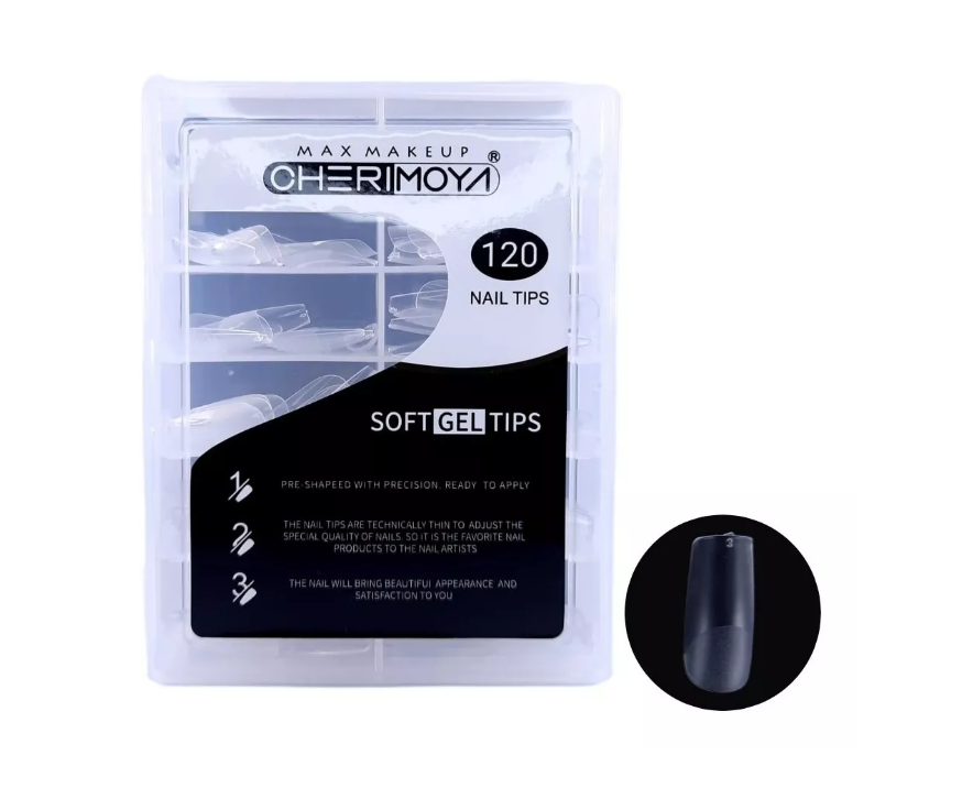 Tips Uñas Soft Gel Cherimoya ( 120 Unid )
