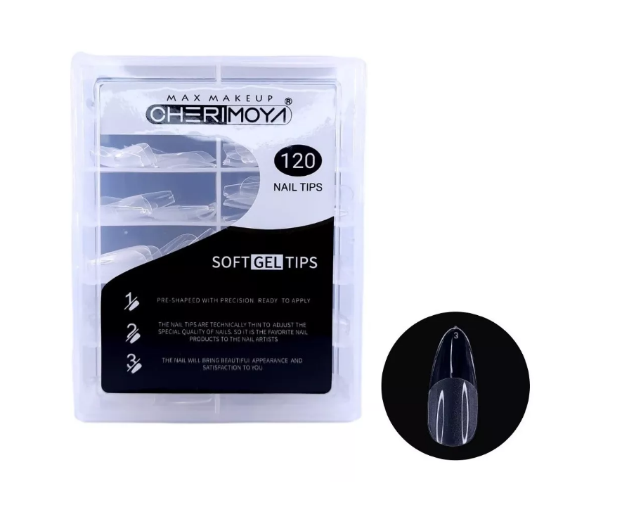 Tips Uñas Soft Gel Cherimoya ( 120 Unid )