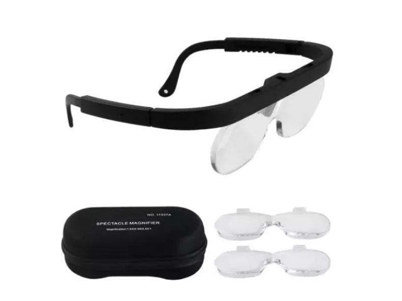 LED Gafas con 5 tipos de lentes Aumento para extensiones de