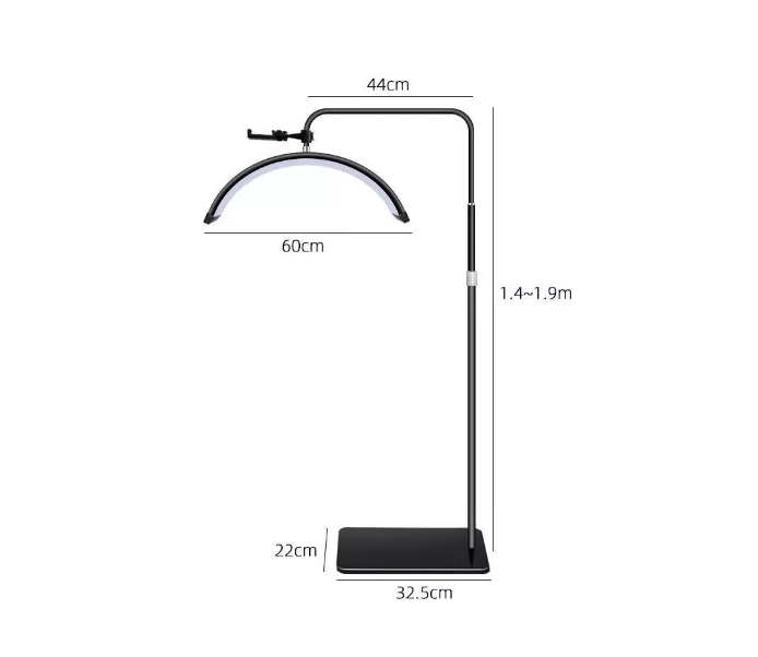 Lampara Luz Led Media Luna Profesional Con Soporte