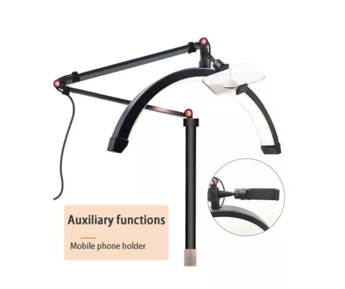 Lampara Luz Led Media Luna Profesional Con Soporte