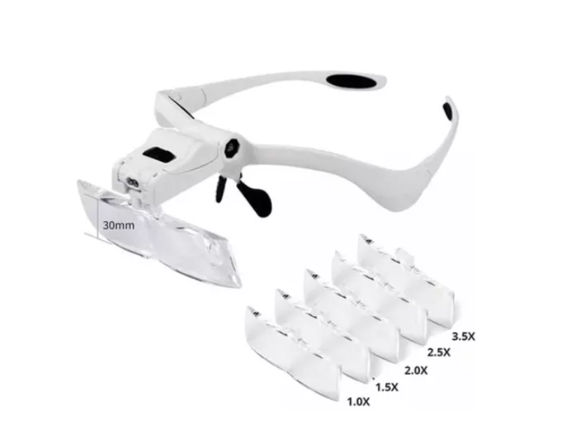Lentes Lupa Luz Led,pestañas,microblading,dental, Depilación